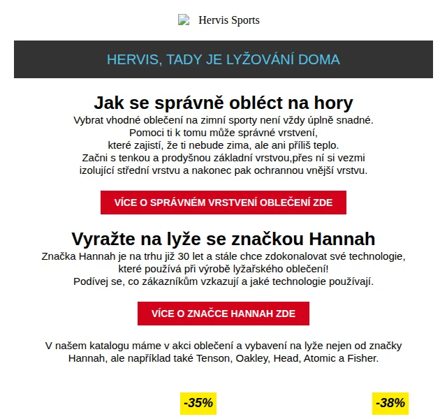 Hervis: Lyžařské vybavení až -53% – červen 2026 | Nuslet.cz