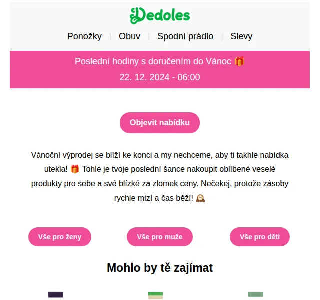 Dedoles.cz: Vánoční výprodej slevy až 50 % – červen 2026 | Nuslet.cz