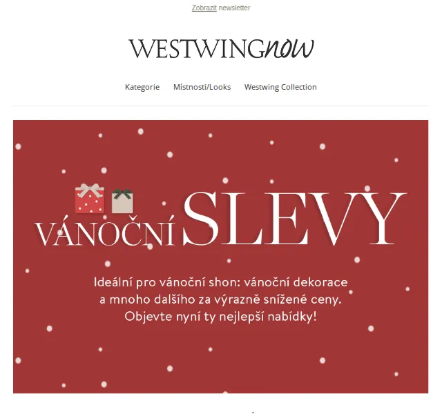 Westwing: Vánoční slevy na bydlení – červen 2026 | Nuslet.cz