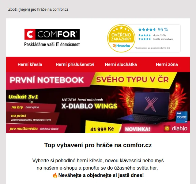 Comfor: Herní židle Genesis a klávesnice – červen 2026 | Nuslet.cz