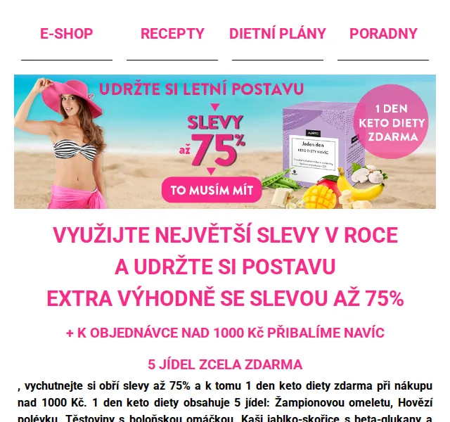 MyKETO: Slevy až 75 % + 5 jídel zdarma – červen 2026 | Nuslet.cz