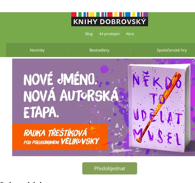 KnihyDobrovsky.cz: Nové knihy se slevou – srpen 2026
