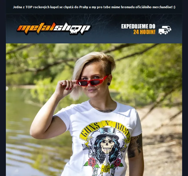 METALSHOP: Merch Guns N' Roses na koncert v Praze – červen 2026 | Nuslet.cz