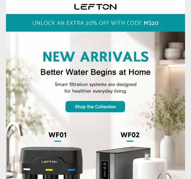 Lefton Sanitary: Nová kolekce filtrů vody – květen 2026 | Nuslet.cz