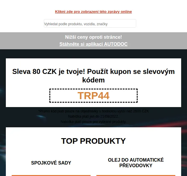 Autodoc.cz: sleva 80 Kč na autodíly – červen 2026 | Nuslet.cz