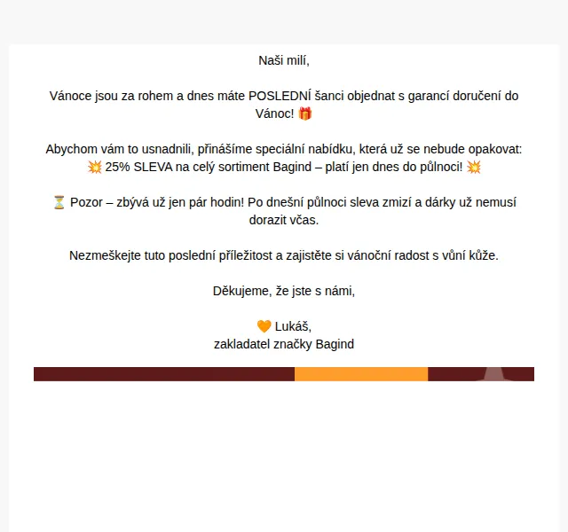 Bagind: 25% sleva na celý sortiment – prosinec 2024 | Nuslet.cz