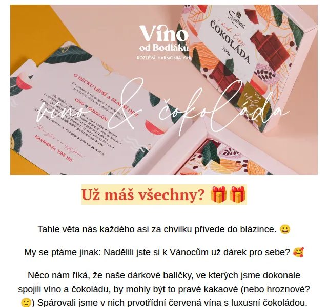 Jitka za Víno od Bodláků: dárkový balíček víno+čokoláda o 24 % – červen 2026 | Nuslet.cz