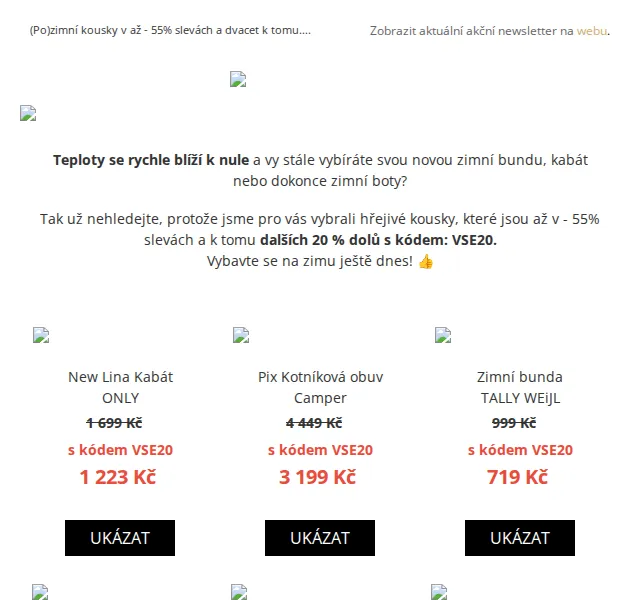 UrbanStore: Black Friday 20% extra na kabáty, bundy a boty – červen 2026 | Nuslet.cz