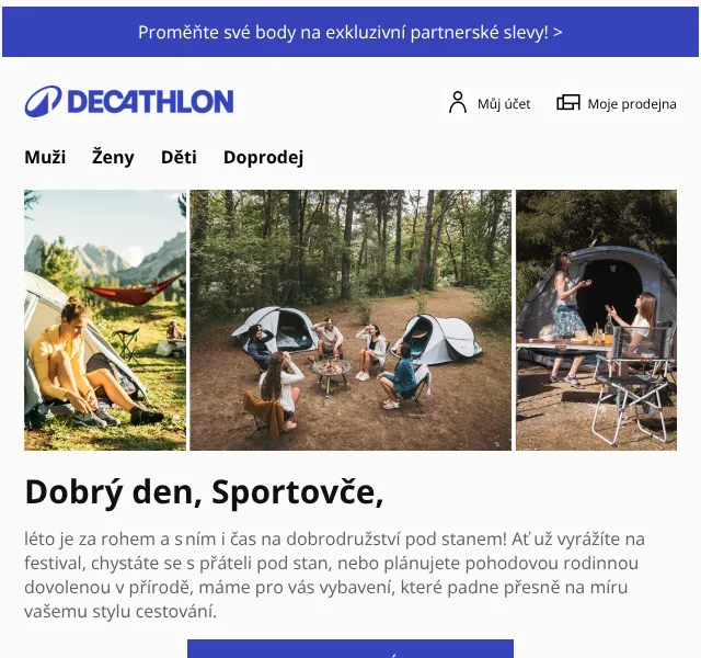 Decathlon: Camping & outdoor vybavení – červen 2026 | Nuslet.cz