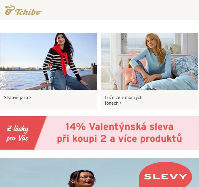 Tchibo: Zimní výprodej + 14 % sleva – Duben 2026