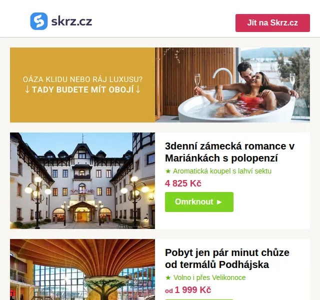 Skrz: Wellness pobyty – červen 2026 | Nuslet.cz