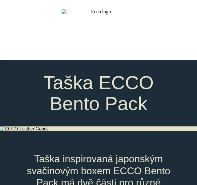 ECCO: Bento Pack taška s upcyklovanými detaily – červen 2026 | Nuslet.cz