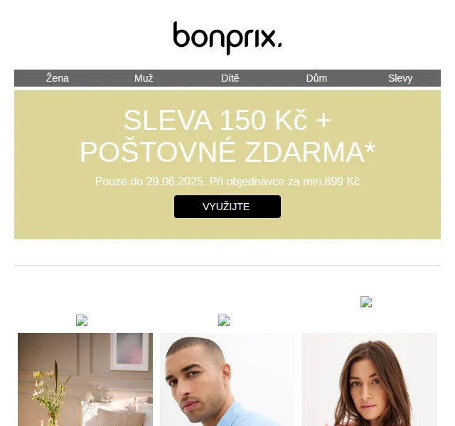 Bonprix: Sleťte 150 Kč + poštovné zdarma – červen 2025 | Nuslet.cz