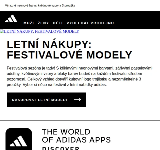 adidas: Festivalové modely s neonovými barvami – červen 2026 | Nuslet.cz