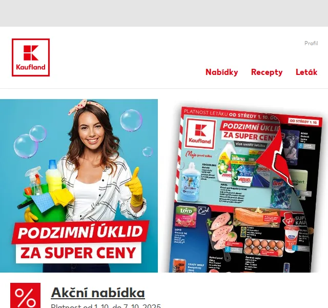 Kaufland: Jar a Ariel v akci – podzimní úklid od 1.10. | Nuslet.cz
