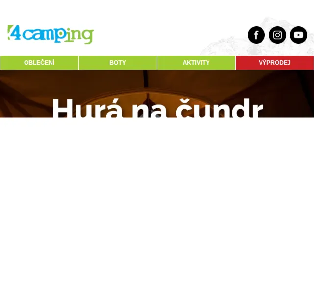 4camping.cz: Letní výprodej vybavení – červen 2026 | Nuslet.cz