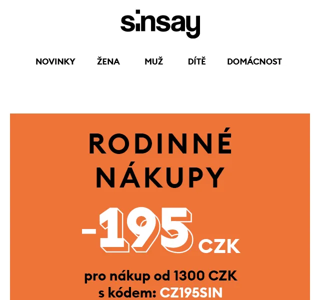 Sinsay: Až -360 Kč + Doprava Zdarma – červen 2026 | Nuslet.cz