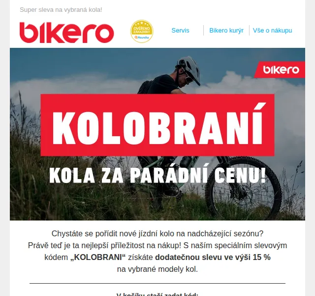 czbikero: Kola Mondraker, CTM a BMC se slevou 15 % – červen 2026 | Nuslet.cz