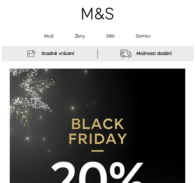 Marks and Spencer: Sleva 20 % téměř na vše – červen 2026 | Nuslet.cz