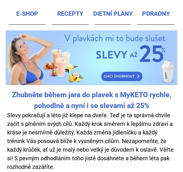 MyKETO: Slevy až 25 % na keto dietní plány – červen 2026 | Nuslet.cz