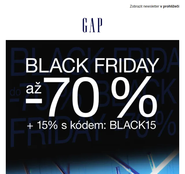 GAPstore.cz: Slevy až 70 % + extra 15 % – červen 2026 | Nuslet.cz