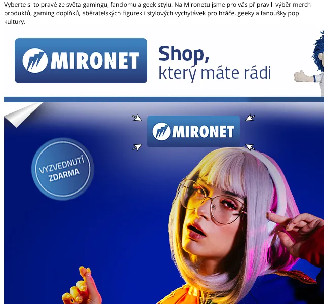 Mironet: Móda a geek doplňky – Květen 2026 | Nuslet.cz