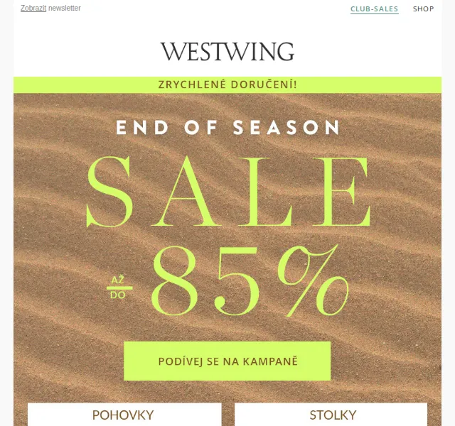 Westwing: Výprodej až -85 % – červen 2026 | Nuslet.cz