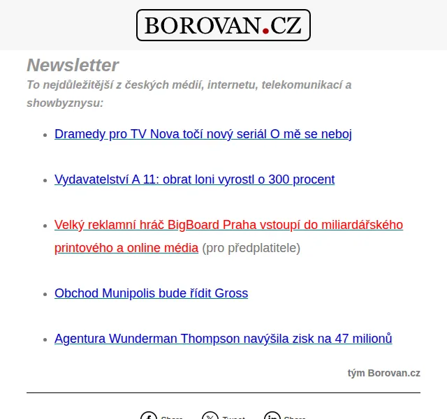 Aleš Borovan: Novinky z českých médií – červen 2026 | Nuslet.cz