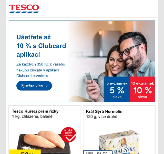 Tesco: Až 10% sleva na celý nákup – červen 2026 | Nuslet.cz