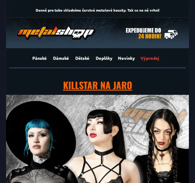 METALSHOP: Novinky Killstar, Gutalax a vesty AMENOMEN – červen 2026 | Nuslet.cz