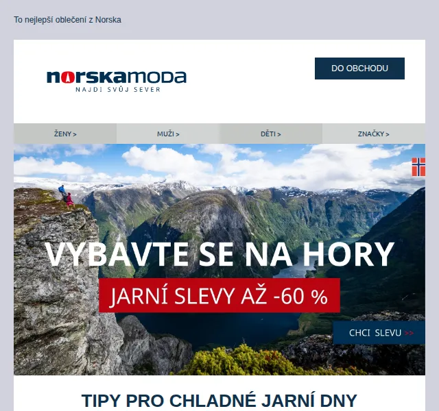 Norskamoda.cz: jarní výprodej se slevami až 60 % – červen 2026 | Nuslet.cz