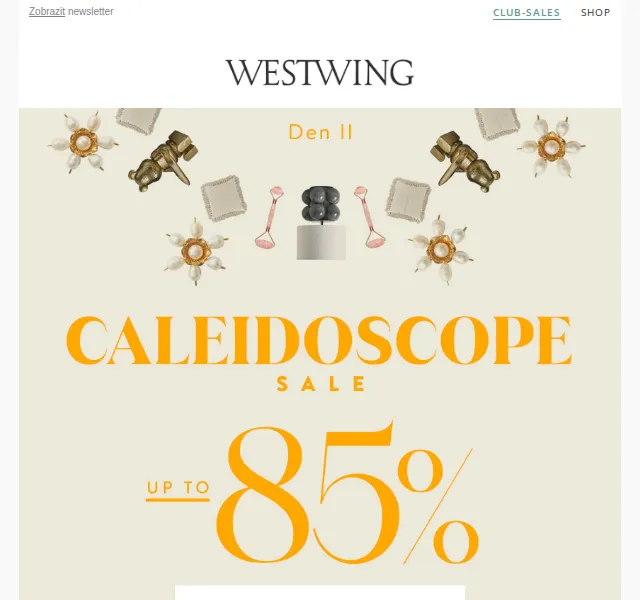 Westwing: Slevy až 85 % v CALEIDOSCOPE SALE – červenec 2026 | Nuslet.cz