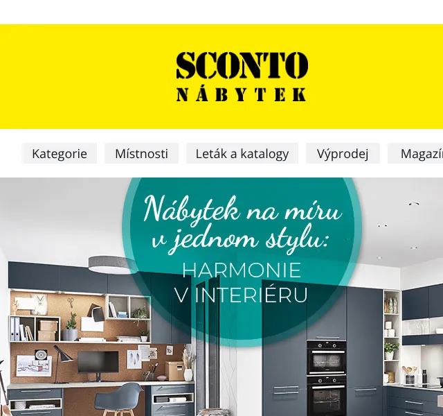 Sconto: Nábytek na míru – září 2026