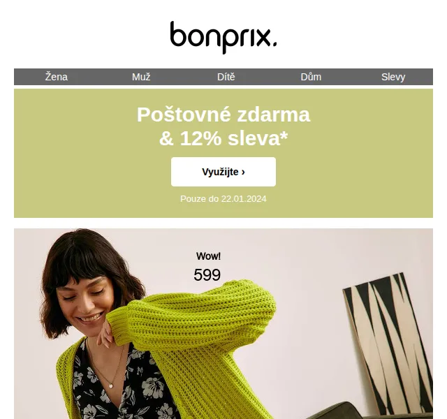 bonprix: -12 % na vše + poštovné ZDARMA – červen 2026 | Nuslet.cz