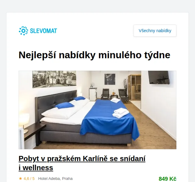Slevomat: Pobyt v pražském Karlíně od 849 Kč – červen 2026 | Nuslet.cz