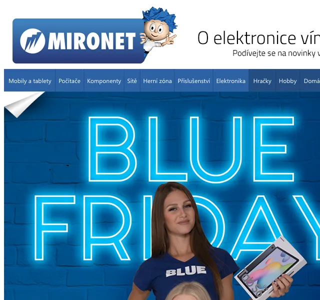 Mironet: Blue Friday slevy až 26 % – červen 2026 | Nuslet.cz