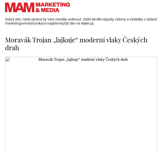 Marketing & Media: Nová kampaň Českých drah – červen 2026 | Nuslet.cz