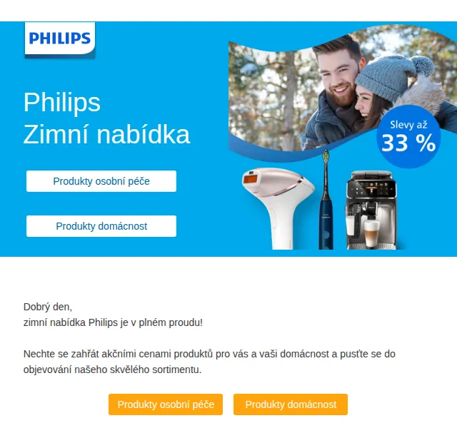 Philips: Zimní nabídka se slevou až 33 % – červen 2026 | Nuslet.cz