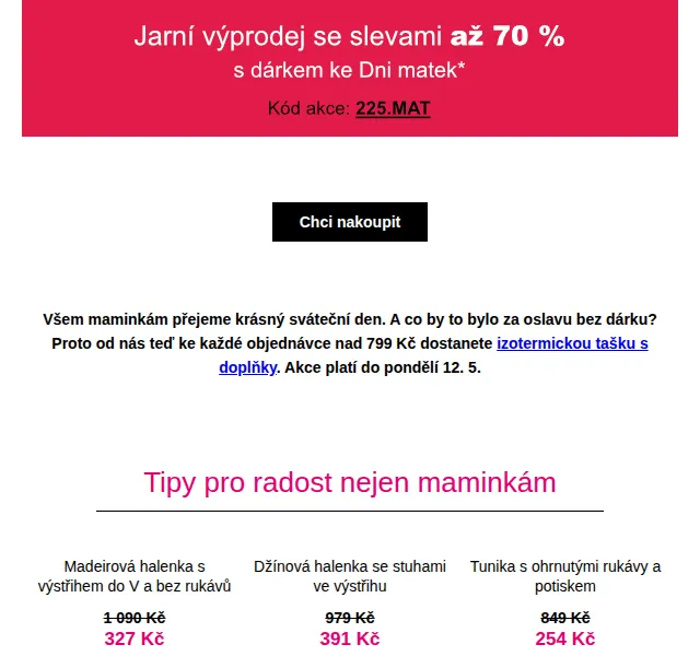 Blancheporte: Slevy až -70 % na módu a dárek – červen 2026 | Nuslet.cz