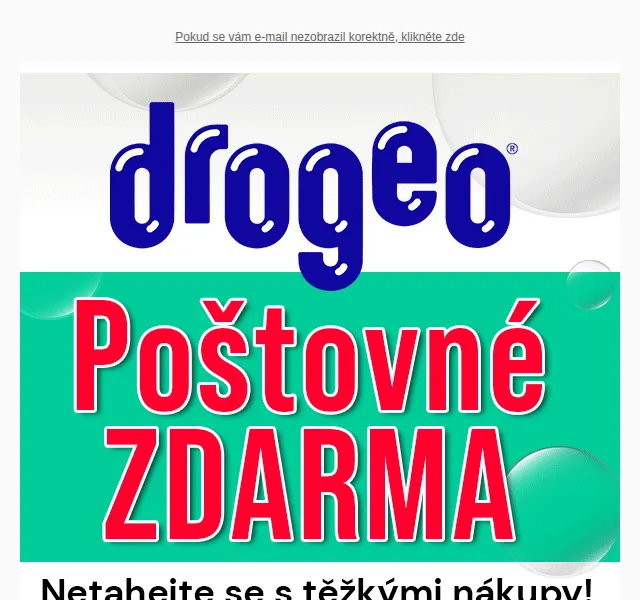 Drogeo: Doprava zdarma na drogerii a kosmetiku – červen 2026 | Nuslet.cz