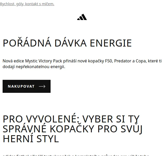 Adidas: Mystic Victory Pack – nové kopačky F50, Predator, Copa – červen 2026 | Nuslet.cz