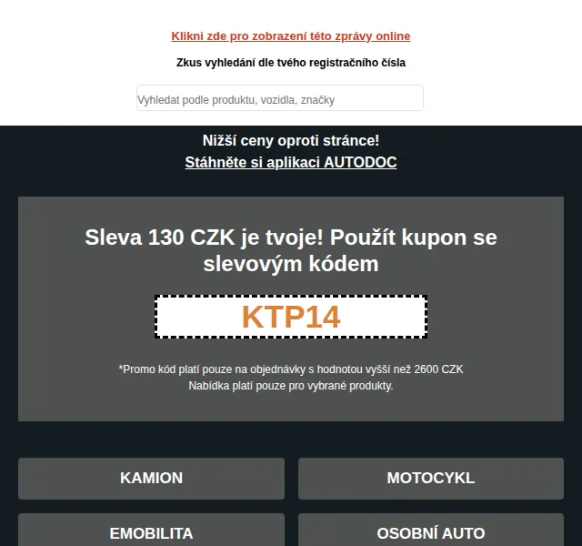 Autodoc.cz: Sleva 130 Kč na autodíly – červen 2026 | Nuslet.cz