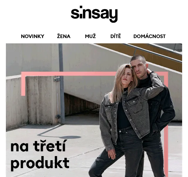 Sinsay: -50 % na třetí produkt – červen 2026 | Nuslet.cz