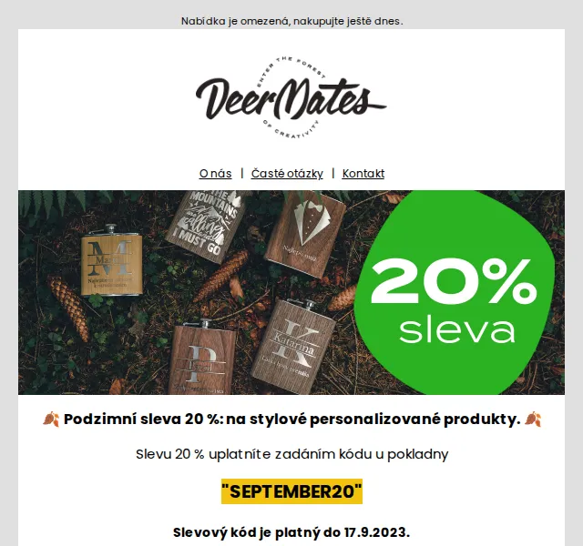 DeerMates: Podzimní sleva 20 % – červenec 2026 | Nuslet.cz