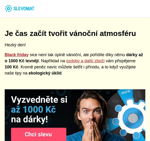 Slevomat: Vánoční dekorace a ekologický úklid – až 1000 Kč – červen 2026 | Nuslet.cz