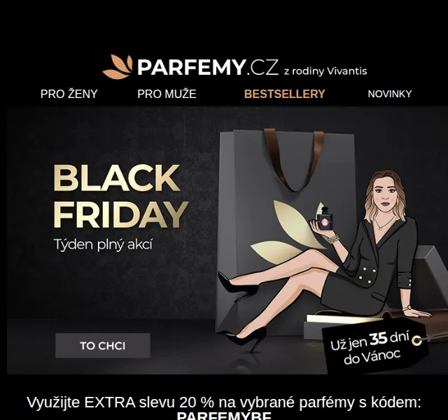 Parfemy.cz: BLACK FRIDAY sleva 20 % na parfémy – červen 2026 | Nuslet.cz