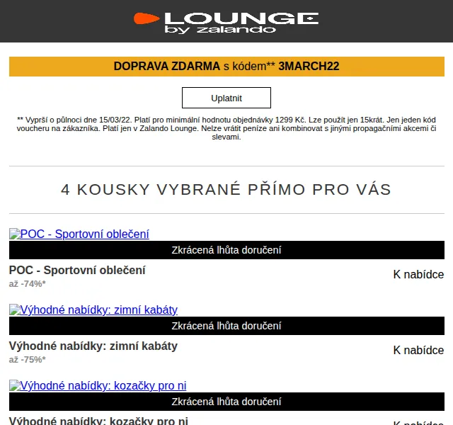 Lounge by Zalando: Výprodej POC, ODLO, Giro – slevy až 75 % – červen 2026 | Nuslet.cz