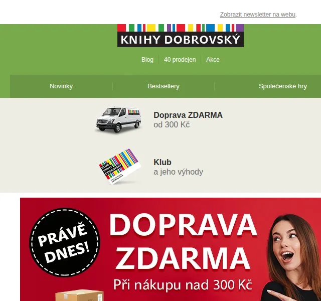 KnihyDobrovsky.cz: Poštovné zdarma od 300 Kč – červen 2026 | Nuslet.cz