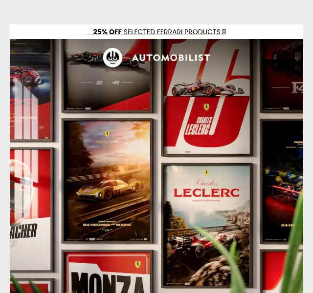 Automobilist: Ferrari postery 25 % sleva – srpen 2026