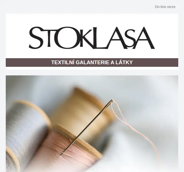 Stoklasa: Stovky jehel a slevy až 40 % na galanterii – červen 2026 | Nuslet.cz
